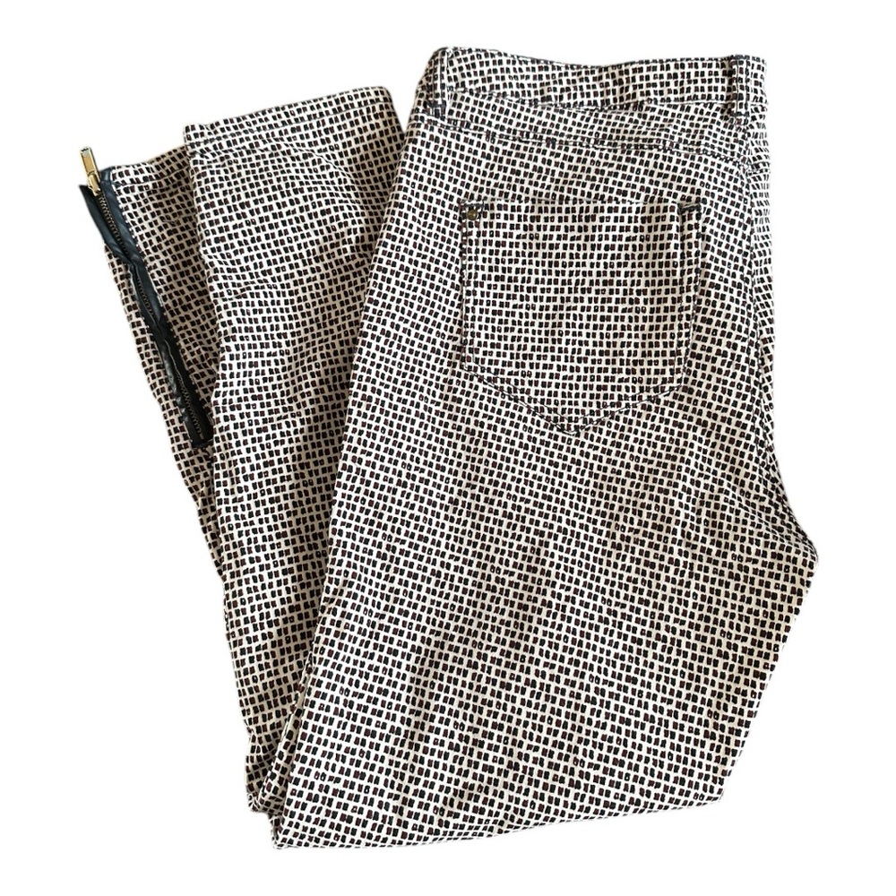 Zara Black and Red Geometric Pants